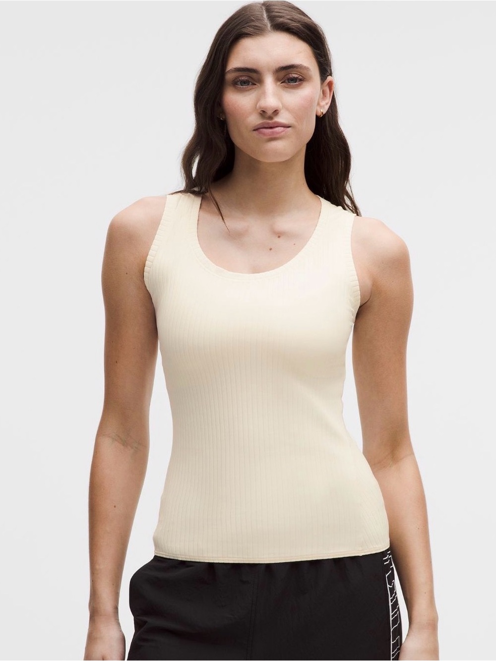 lululemon athletica Wundermost Cream Ribbed Tank Top
